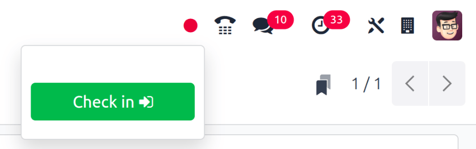 Check In Jornada Laboral Odoo